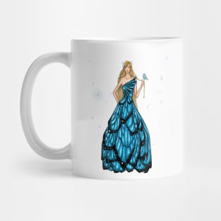 Blue Butterfly Princess Mug
